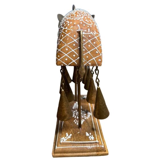 Journeys East Metal & Wood Elephant Chime Table Decor - Picture 5 of 6